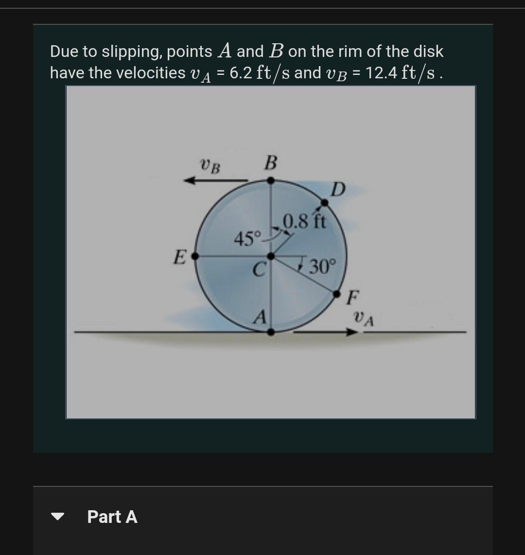 Solved Due to slipping, points A and B on the rim of the | Chegg.com