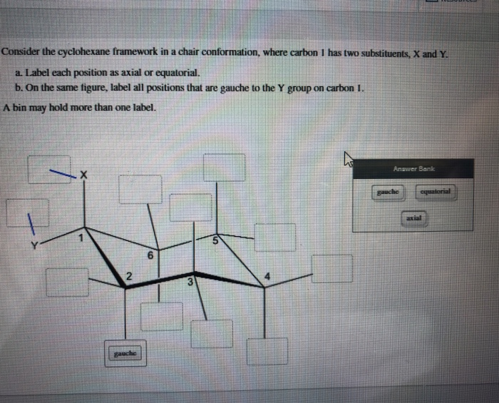 Solved Consider the cyclohexane framework in a chair