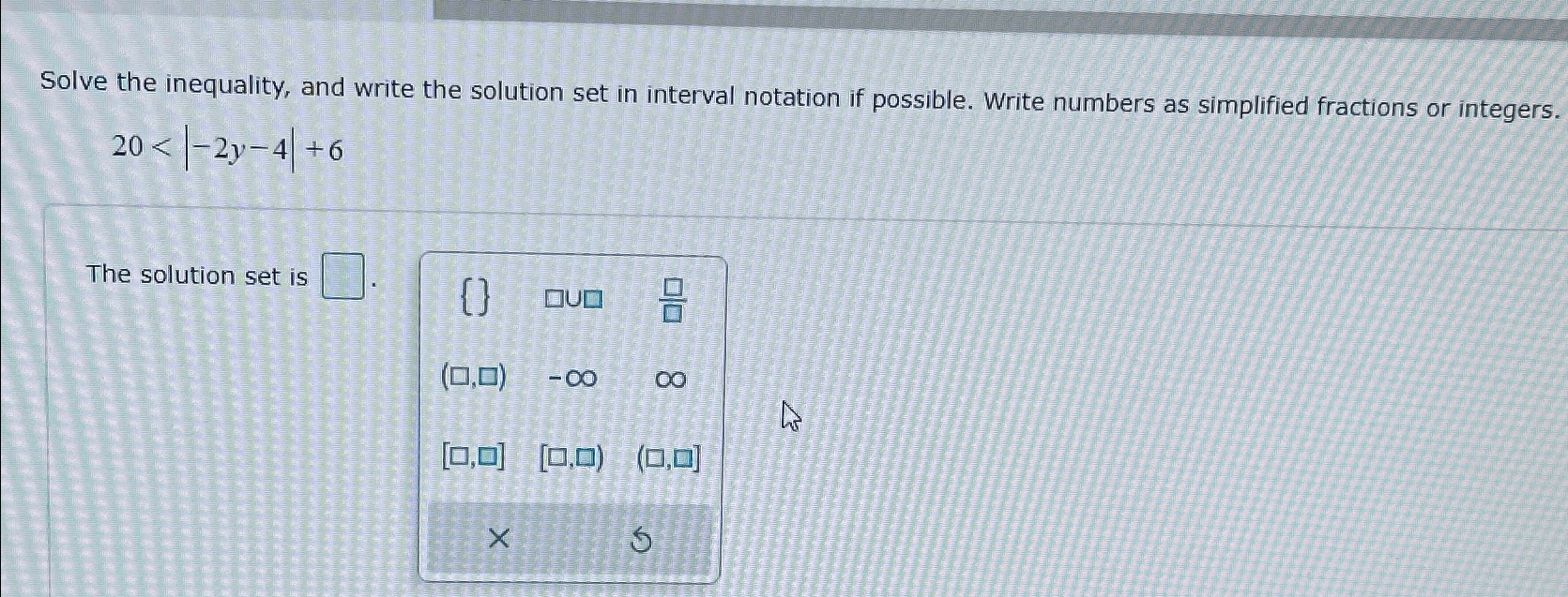 Solved Solve the inequality, and write the solution set in | Chegg.com