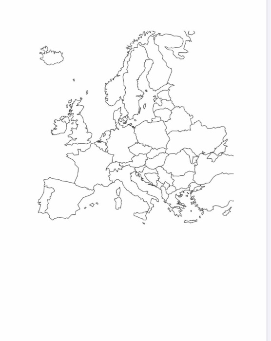 Solved europe map test study guide.pdf - Europe Map Test | Chegg.com