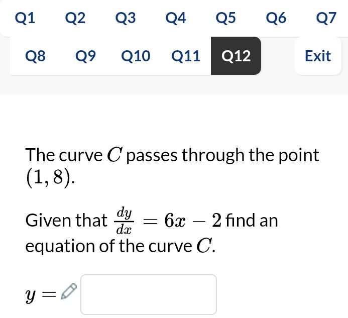 Solved Q1 Q2 Q3 Q4 Q5 Q6 Q7 Q8 Q9 Q10 Q11 Q12 Exit The curve | Chegg.com