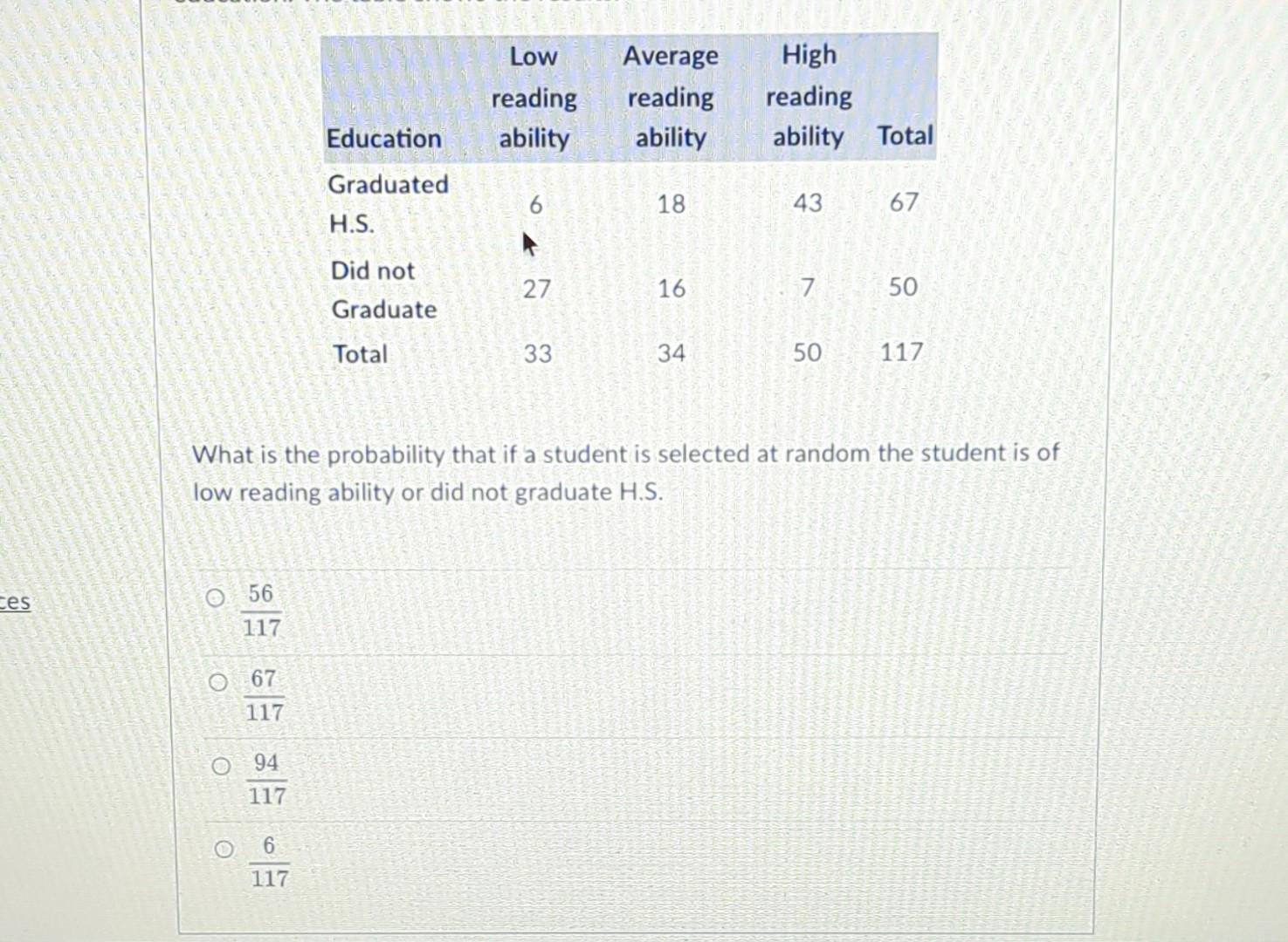 Solved what is the probability that if a student is selected | Chegg.com