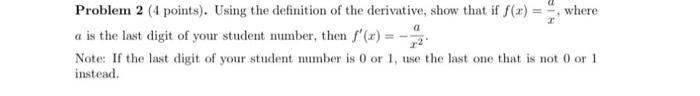 Solved Problem 2 (4 points). Using the definition of the | Chegg.com