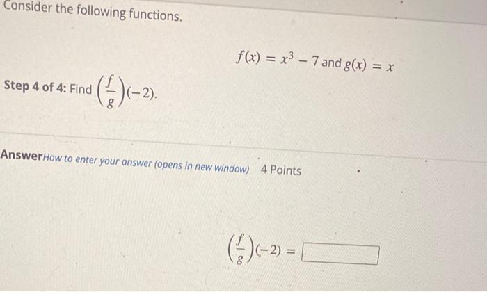 Solved Question 5 - of 8 Step 2 of 4 Consider the following | Chegg.com