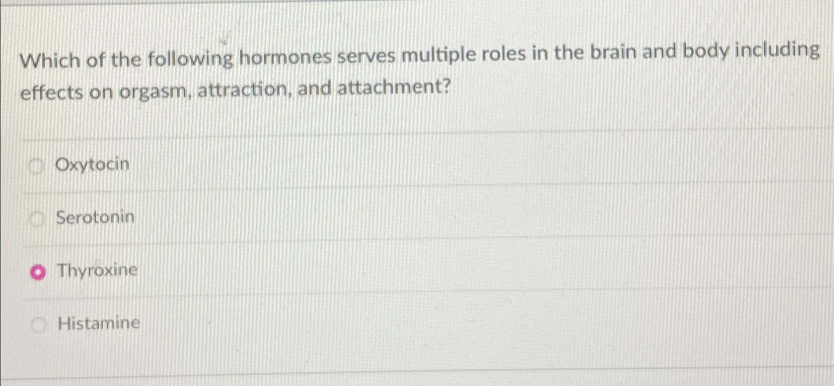 Solved Which of the following hormones serves multiple roles