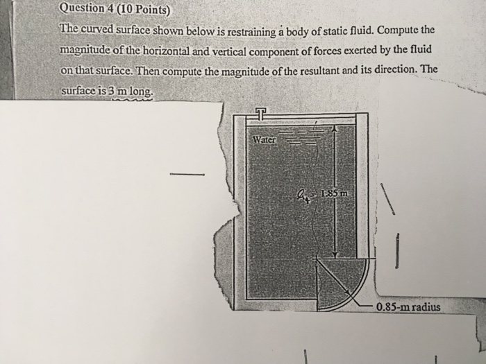 Solved Question 4 (10 Points) The curved surface shown below | Chegg.com