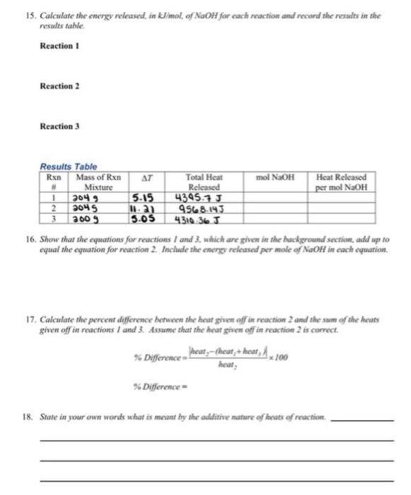 Solved 3-12: Hess's Law In This Experiment, You Will Measure | Chegg.com