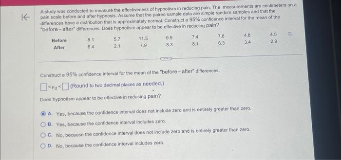 Solved A study was conducted to measure the effectiveness of | Chegg.com