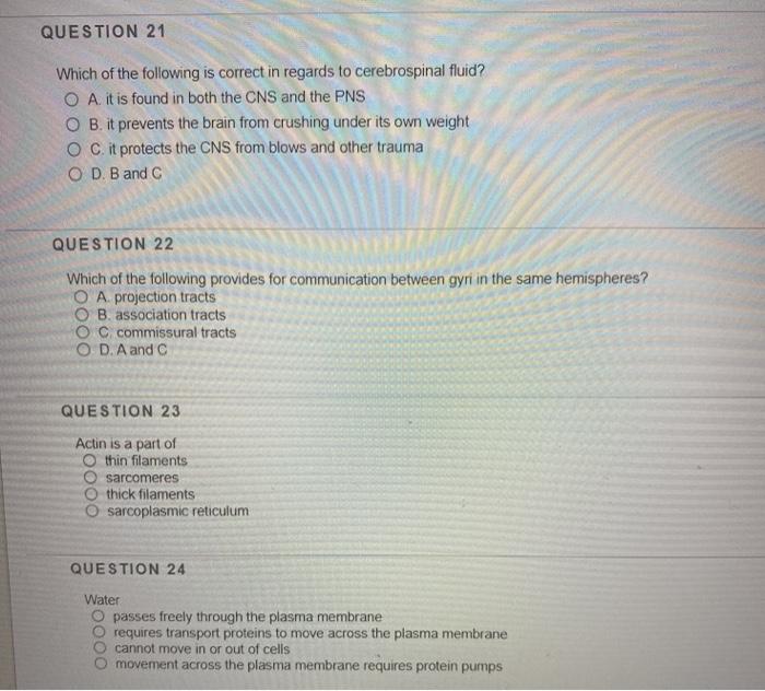 Solved QUESTION 21 Which of the following is correct in | Chegg.com