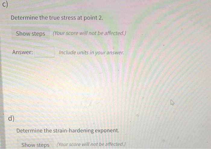 Solved A tensile test specimen with a starting gage length | Chegg.com
