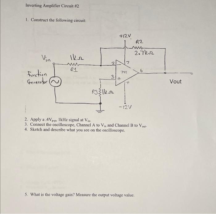 Solved Inverting Amplifier Lab Reference: Textbook Section | Chegg.com