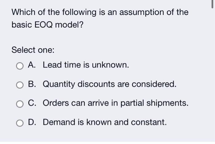 Solved I am not sure whether the answer is C or D because | Chegg.com