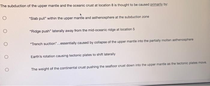 Solved 5. 6. SEA LEVEL 8 3. OCEANIC CRUST CONTINENTAL CRUST | Chegg.com