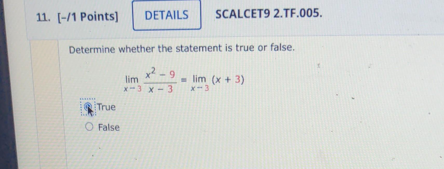 Solved Determine whether the statement is true or false. | Chegg.com