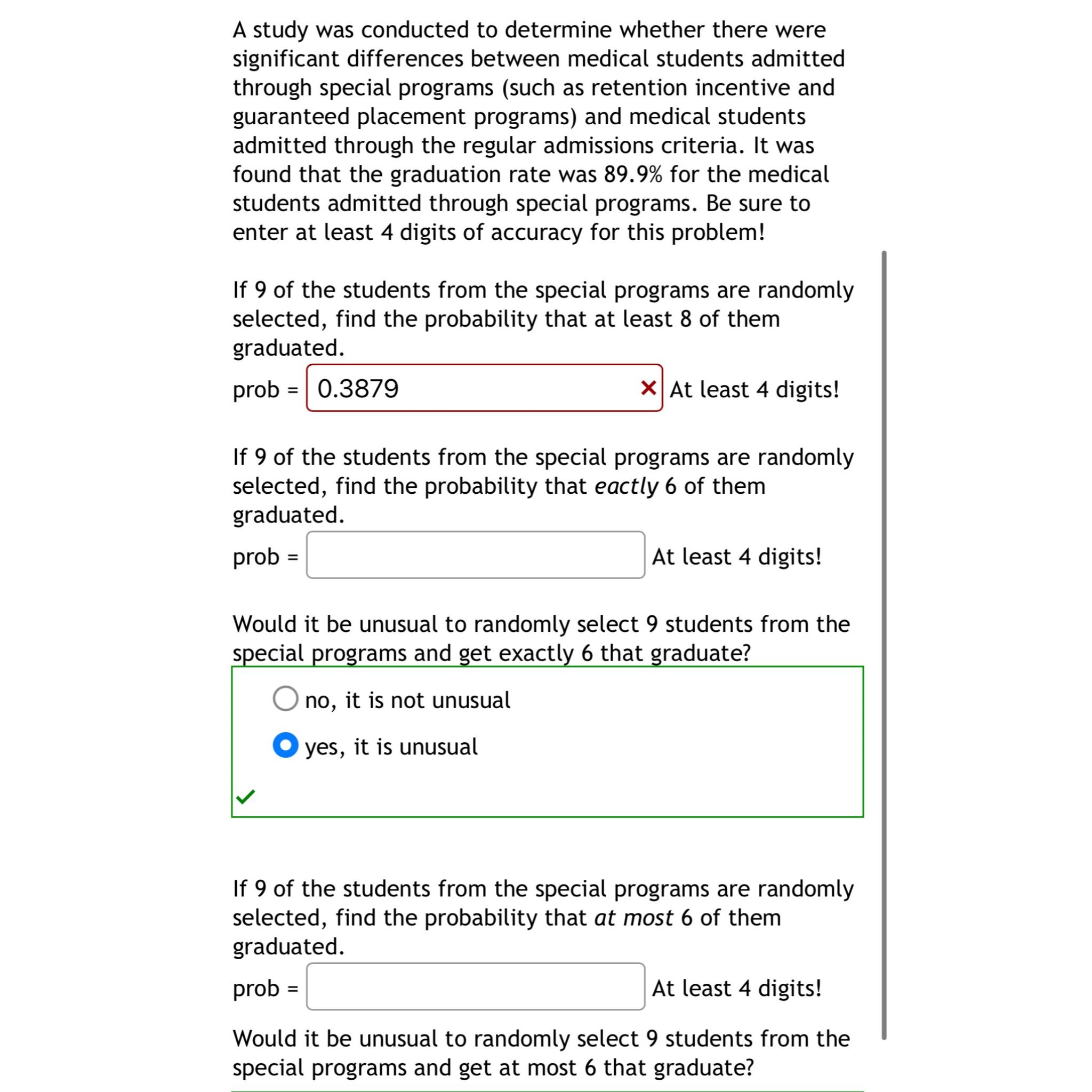 Solved A study was conducted to determine whether there were | Chegg.com