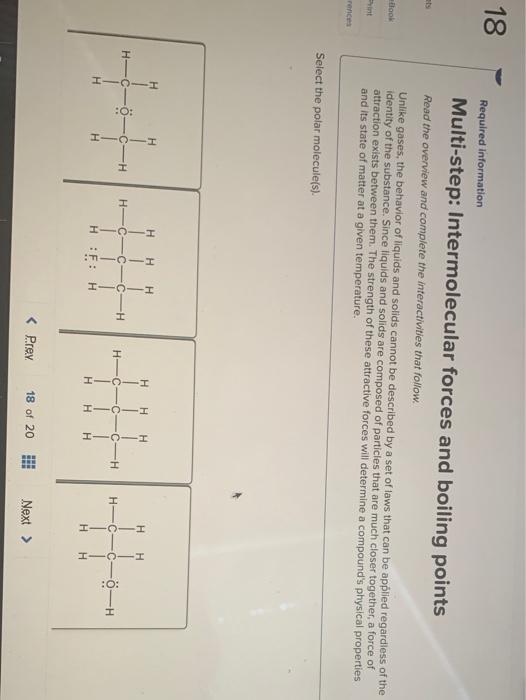 Solved Which of these molecules exhibit London dispersion