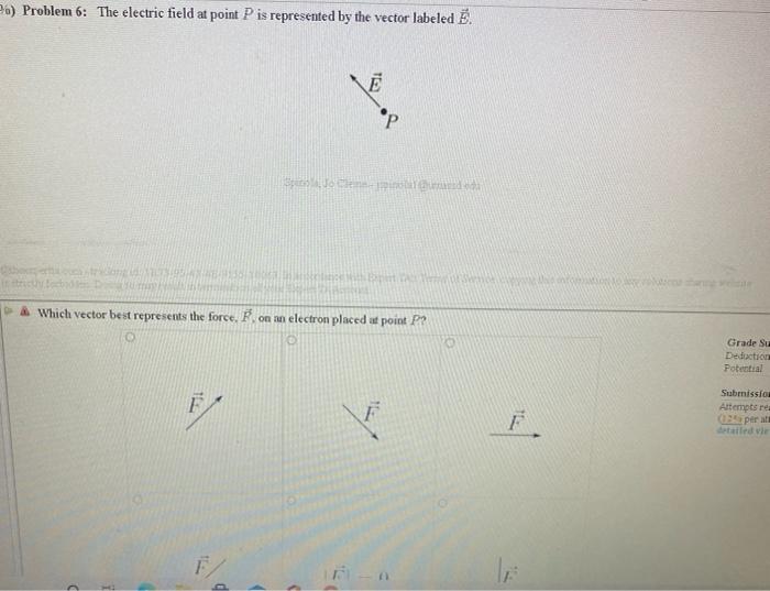 Solved 2.) Problem 6: The electric field at point P is | Chegg.com