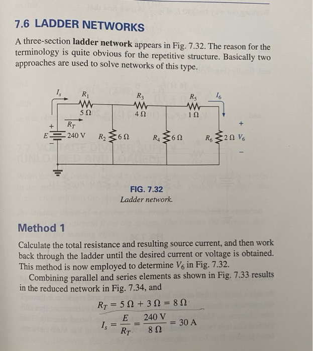 Solved 7.6 LADDER NETWORKS A threesection ladder network