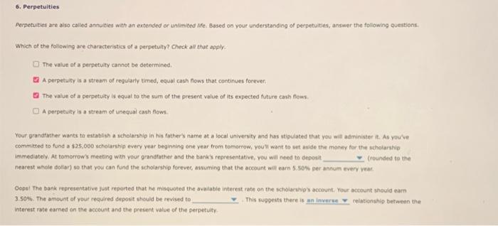 Solved Perpetuibies are aiso called annuities with an | Chegg.com