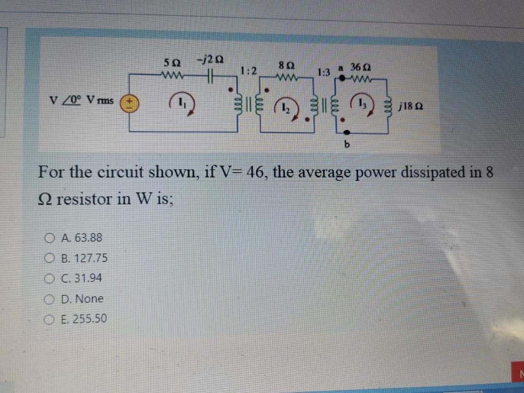 Solved J2q 522 W 1 2 360 2 W 1 3 V 0 V Mms J 1 B F Chegg Com