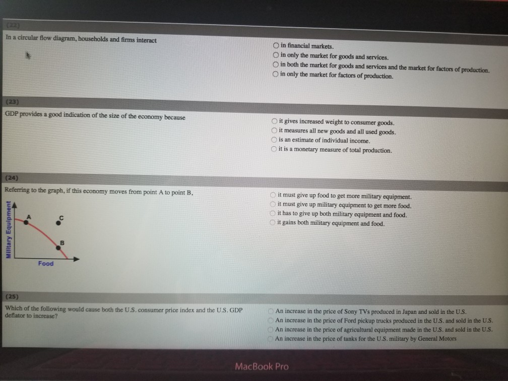 Solved In a circular flow diagram, households and firms