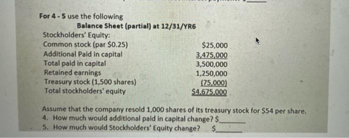 Solved Assume That The Company Resold 1,000 Shares Of Its | Chegg.com