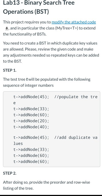 TreeNode Definition Иргэела оnсе #include #include | Chegg.com
