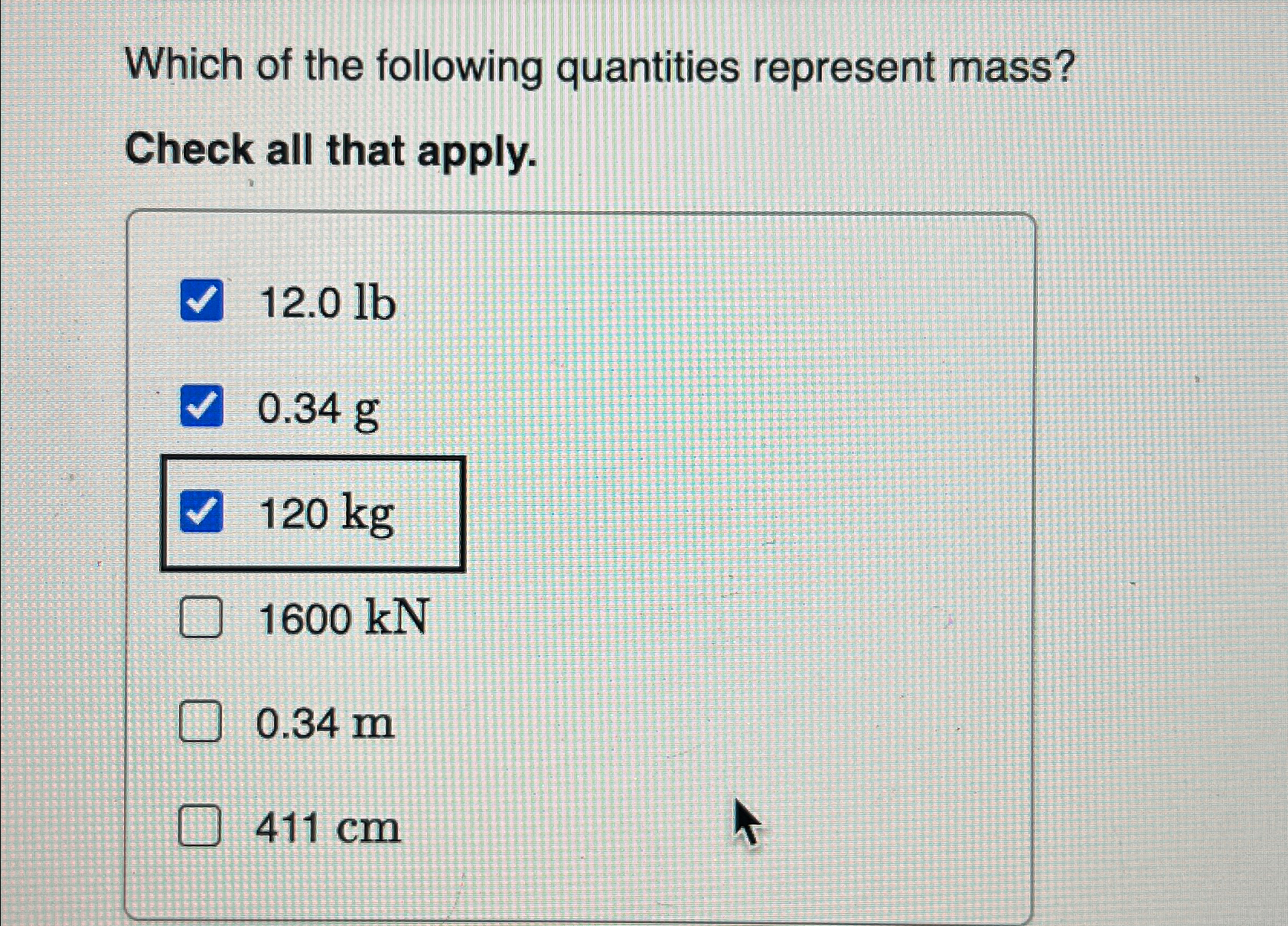 Solved Which of the following quantities represent | Chegg.com