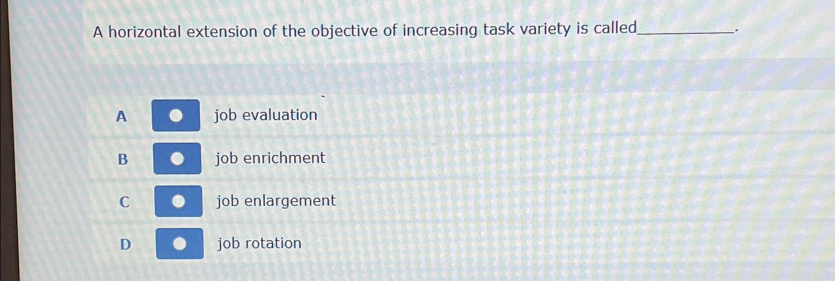 Solved A horizontal extension of the objective of increasing