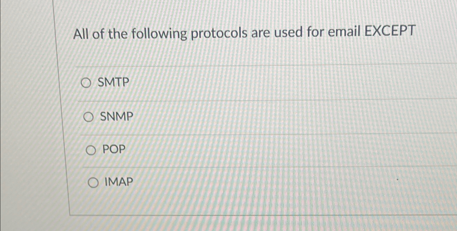 which of the following protocols is used to send email