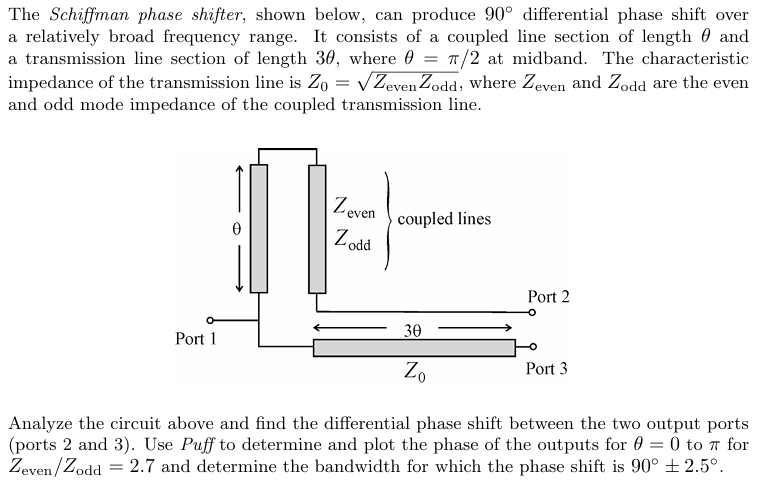 The Schiffman Phase Shifter, Shown Below, Can Produce | Chegg.com