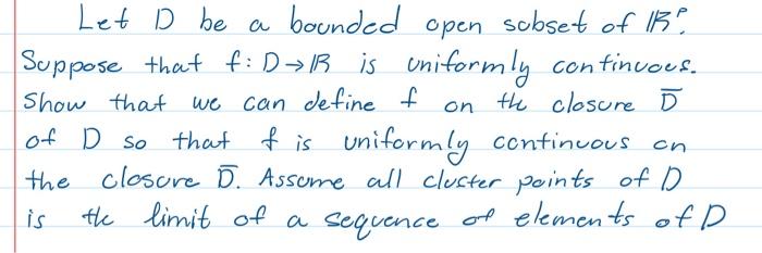 Solved on Let D be a bounded open subset of 13 Suppose that | Chegg.com