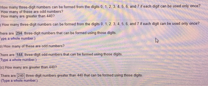 Solved How many three-digit numbers can be formed from the | Chegg.com
