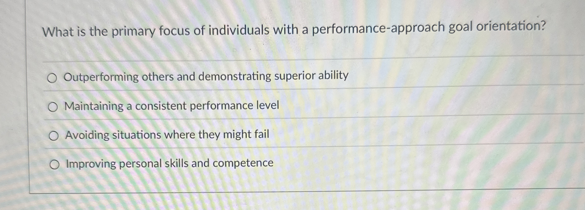 What is the primary focus of individuals with a | Chegg.com