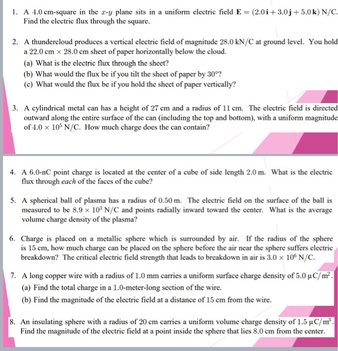 Solved 1 A 4 0 Cm Square In The S Y Plane Sits In A Uniform Chegg Com