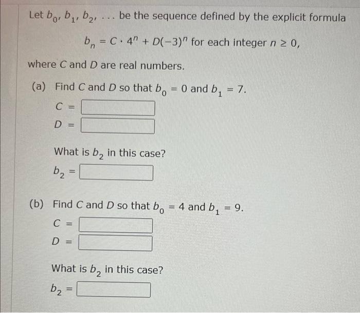 Solved -- Let Bo, Bq, Bu, B, Be The Sequence Defined By The | Chegg.com