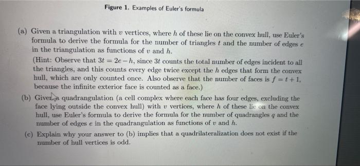 Figure 1. Examples of Euler's formula (a) Given a | Chegg.com