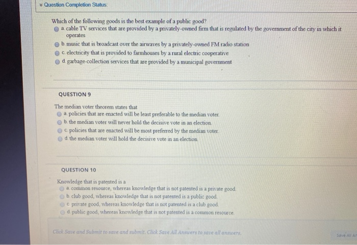 Solved Question Completion Status: Which of the following | Chegg.com