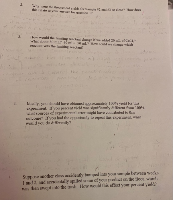 Help Please!!!! I Need Help With Theoretical Yield... | Chegg.com