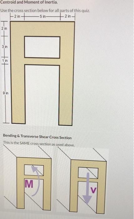 Solved Centroid and Moment of Inertia. Bending \& Transverse | Chegg.com