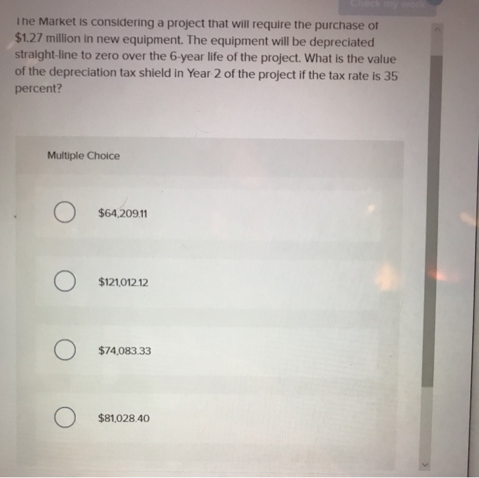 Solved The Market is considering a project that will require | Chegg.com