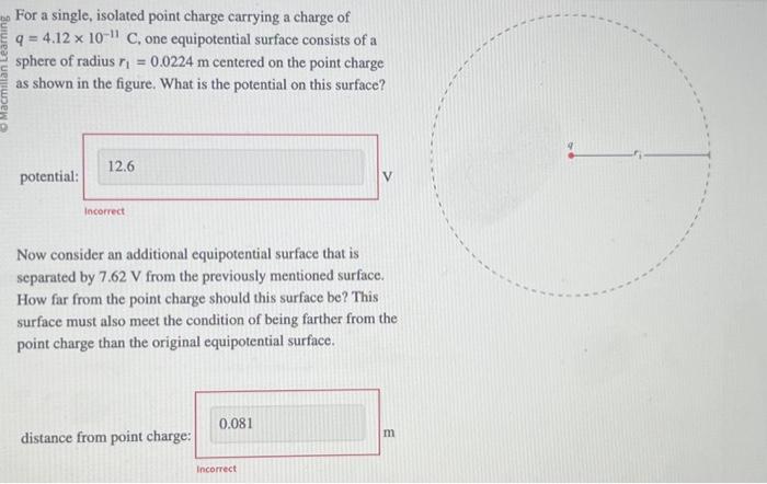 For a single, isolated point charge carrying a charge | Chegg.com