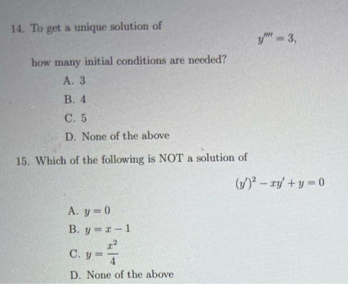 Solved 3. Suppose we are given the following differential | Chegg.com