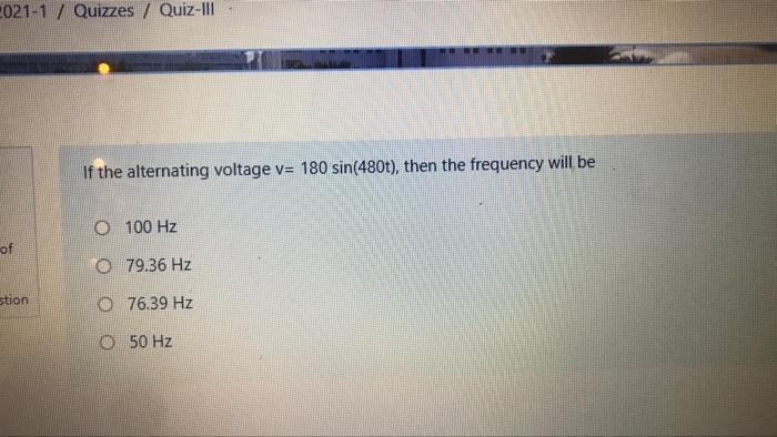 Solved Question 1 Root Mean Square (R.M.S) Value Of Current | Chegg.com ...