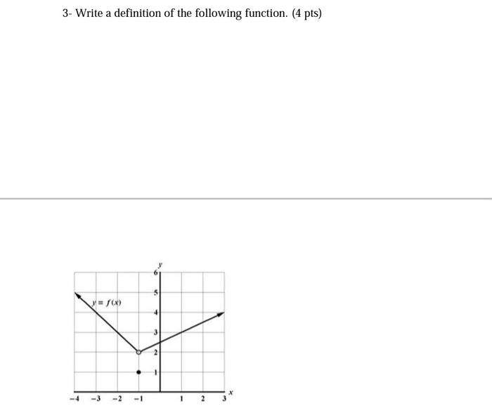 Solved 3- Write a definition of the following function. (4 | Chegg.com