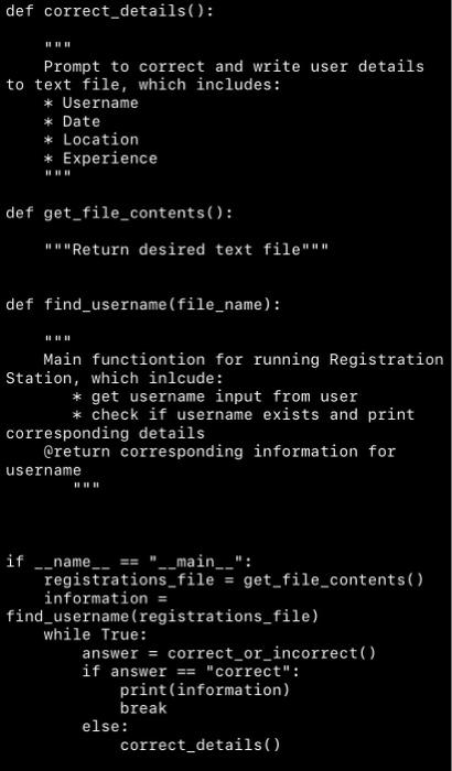 Solved Registration Station project 