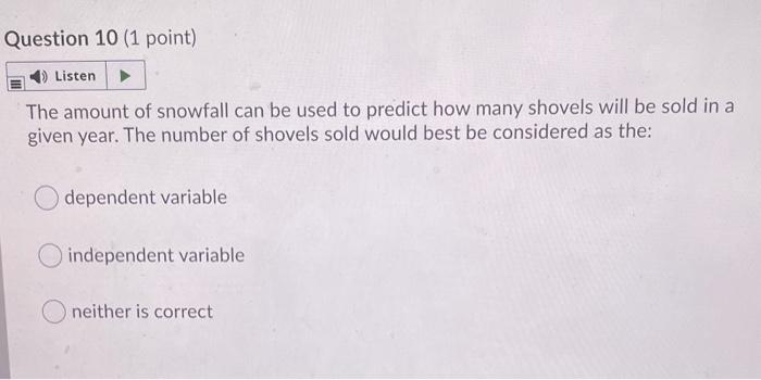 Solved Question 9 1 Point Listen → Examine The Image