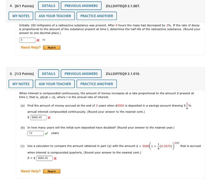 Solved 4. [0/1 Points) DETAILS PREVIOUS ANSWERS ZILLDIFFEQ9 | Chegg.com