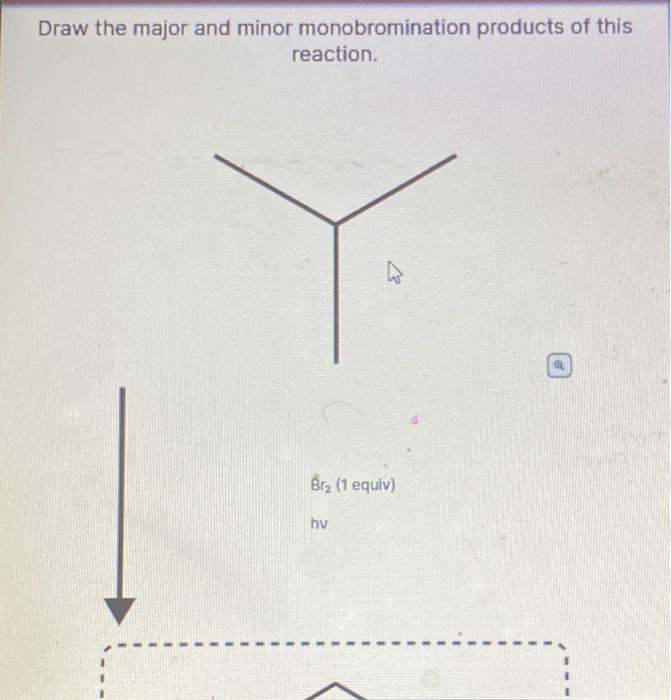 Solved Draw the major and minor monobromination products of