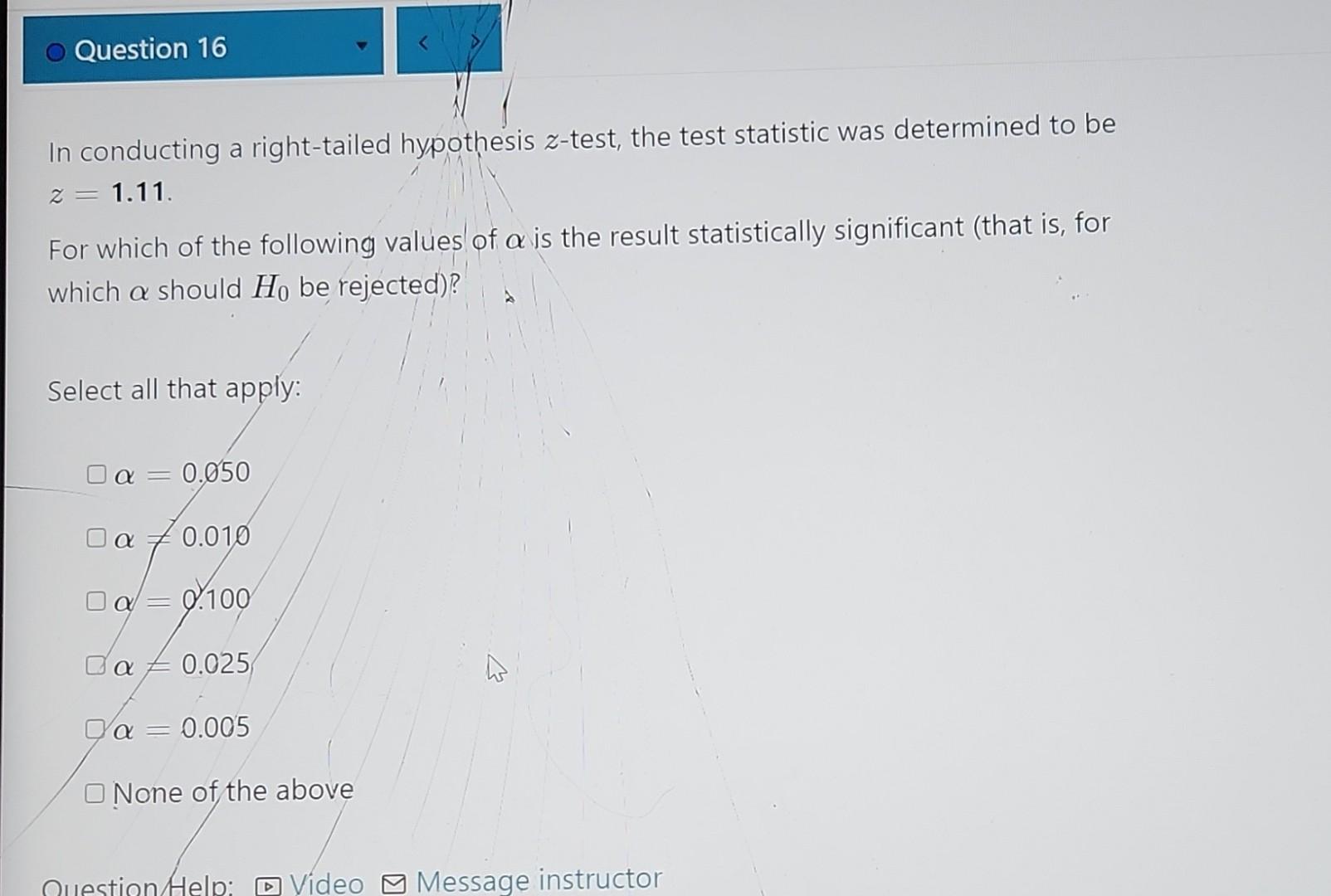 a researcher uses a hypothesis test to evaluate h0